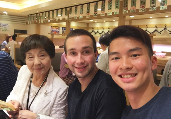 Interacting with locals over lunch at Shibuya!